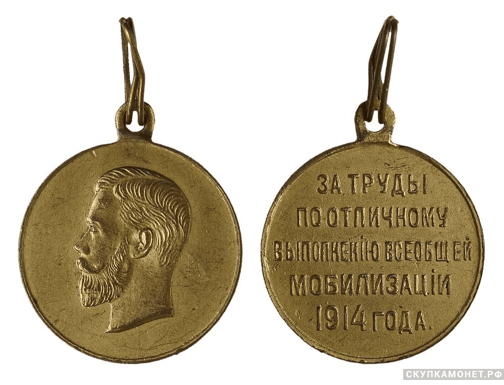  Медаль За труды по отличному выполнению всеобщей мобилизации, фото 1 