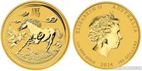  100 долларов 2014 года “Лунар II – Год Лошади”(золото, Австралия), фото 1 