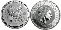  1 доллар 2005 года Елизавета II. Лунар. Год петуха., фото 1 