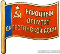  Жетон «Народный депутат ВС Дагестанской АССР», знаки и жетоны членов ЦИК и депутатов Верховных Советов, фото 1 