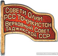  Жетон «Депутат ВС Таджикской ССР», знаки и жетоны членов ЦИК и депутатов Верховных Советов, фото 1 