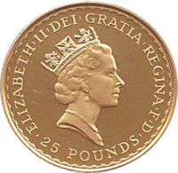  25 фунтов 1997г, Британия в колеснице, фото 1 