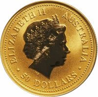  50 Долларов 2000 года, Австралийский самородок - Два кенгуру, фото 1 