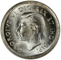  10 центов 1937 - 1947 годов, фото 1 
