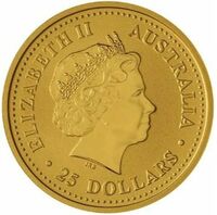  25 долларов 2004 года, Год обезьяны - цветная, фото 1 