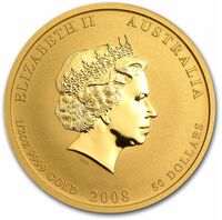  50 долларов 2008 года, Год мыши - цветная, фото 1 