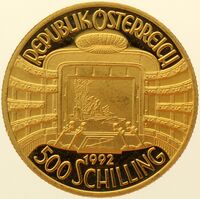  500 Шиллингов 1992 года, 150 лет Венской филармонии, фото 1 