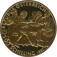  500 Шиллингов 1997 года, Франц Шуберт, фото 1 