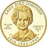  10 долларов 2015 года, Первые леди - Леди Берд Джонсон (1963-1969), фото 1 