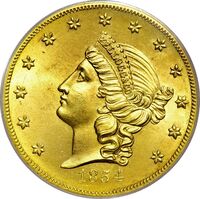  20 долларов 1854 года, Келлог и компания, фото 1 