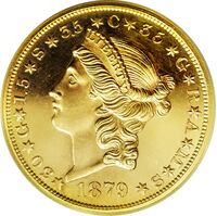  20 долларов 1879 года, Пятикратная Стелла, фото 1 