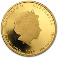  100 долларов 2015 года, Год козы - цветная, фото 1 
