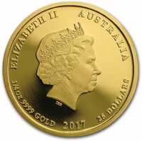  25 долларов 2017 года, Год петуха - Пертский монетный двор, фото 1 