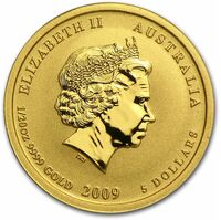  5 долларов 2009 года, Год быка, фото 1 