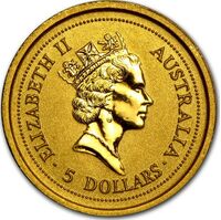  5 долларов 1995-1996 годов, Два кенгуру, фото 1 