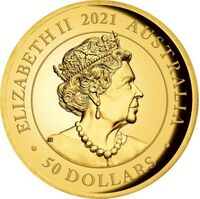  50 долларов 2021 года, 95-й день рождения королевы Елизаветы II, фото 1 