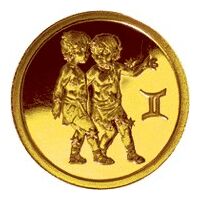  25 рублей 2003 год (золото, Близнецы), фото 1 