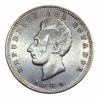  1 Сукре 1884 года, Регулярный выпуск, фото 1 