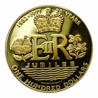 100 Долларов 1977 года, 25 лет Правления, фото 1 