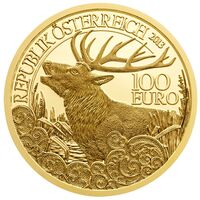  100 Евро 2013 года, Дикая природа в нашем видении - Благородный олень, фото 1 