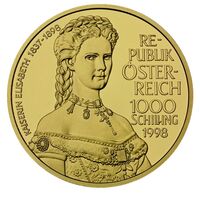  1000 Шиллингов 1998 года, Принцесса Елизавета, фото 1 