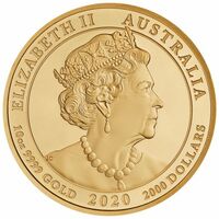  2000 Долларов 2020 года, Монеты с инкрустацией – Тигр, фото 1 