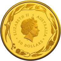  50 Долларов 2018 года, Австралийский кенгуру. Узоры на аверсе., фото 1 