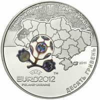  10 гривен 2011 года, Финальный турнир чемпионата Европы по футболу 2012. Город Львов, фото 1 