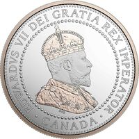  1 цент 2017 года, Дизайн маленьких листьев. Эдуард VII, фото 1 