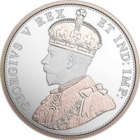 1 цент 2017 года, Дизайн маленьких листьев. Георг V., фото 1 