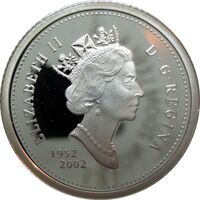  10 центов 2002 года, 50 лет правлению Королевы Елизаветы II, фото 1 