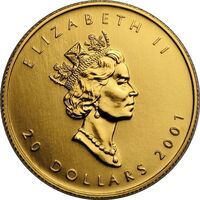  20 долларов 2001 года, Кленовый лист, фото 1 