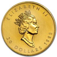  20 долларов 1990 - 2004 годов, Кленовый лист, фото 1 