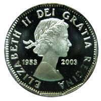  5 центов 2002 года, 50 лет правлению Королевы Елизаветы II. Многоугольник., фото 1 