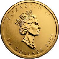  50 долларов 2001 года, Кленовый лист, фото 1 