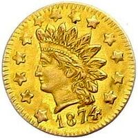  1/2 доллара 1872-1876 годов, Большая голова индейца (круглая), фото 1 