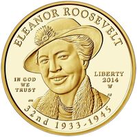  10 долларов 2014 года, Первые леди - Элеонора Рузвельт (1933-1945), фото 1 