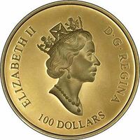  100 долларов 2001 года, 125 лет библиотеке парламента, фото 1 