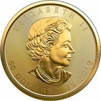  50 долларов 2019 года, 40 лет золотому кленовому листу, фото 1 