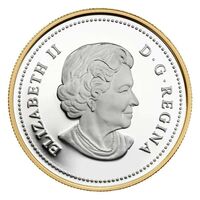  1 доллар 2011 года, 100 лет службе национальных парков Канады (частичная позолота), фото 1 