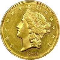  20 долларов 1849-1861 годов, Свобода, фото 1 