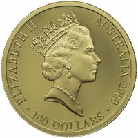  100 долларов 2000 года, Олимпийский логотип, фото 1 