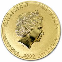  100 долларов 2009 года, Год быка - цветная, фото 1 