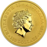  100 долларов 2014 года, 25 лет Австралийскому кенгуру, фото 1 