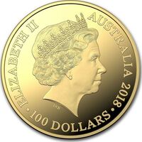  100 долларов 2018 года, 25 лет дизайну Кенгуру, фото 1 