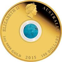  100 долларов 2015 года, Сокровища мира - Бирюза, фото 1 