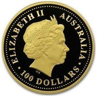  100 долларов 2007 года, Год свиньи - знак монетного двора, фото 1 