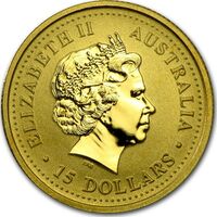  15 долларов 2004 года, Год обезьяны - цветная, фото 1 