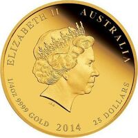  25 долларов 2014 года, 100 лет ANZAC Spirit - Нашему последнему мужчине, фото 1 