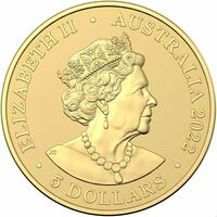  5 долларов 2022 года, Мини-деньги - Кукабурра, фото 1 
